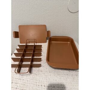 Copper Chef 13 x 9 Baking Pan with Brownie Pan and Dividers Non-Stick Bakeware